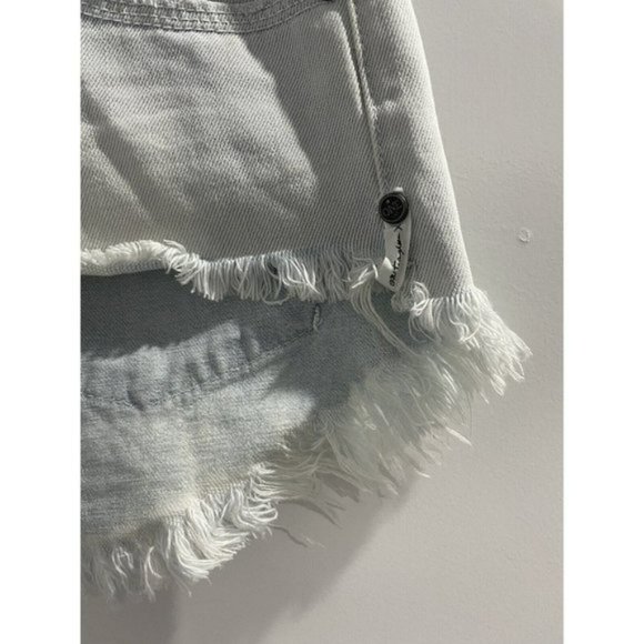 One Teaspoon Bonitas Low Waist Medium Rise Raw Curved Hem Size 26 Button Fly - Picture 2 of 8